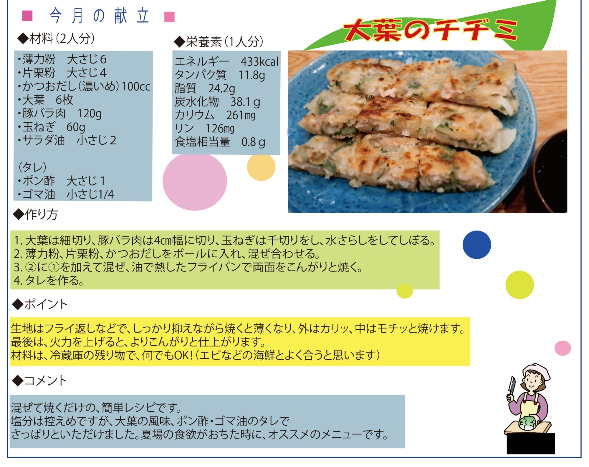 大葉のチヂミ
